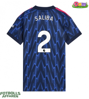 Arsenal William Saliba #2 Bortatröja Kvinnor 2025-26 Kortärmad